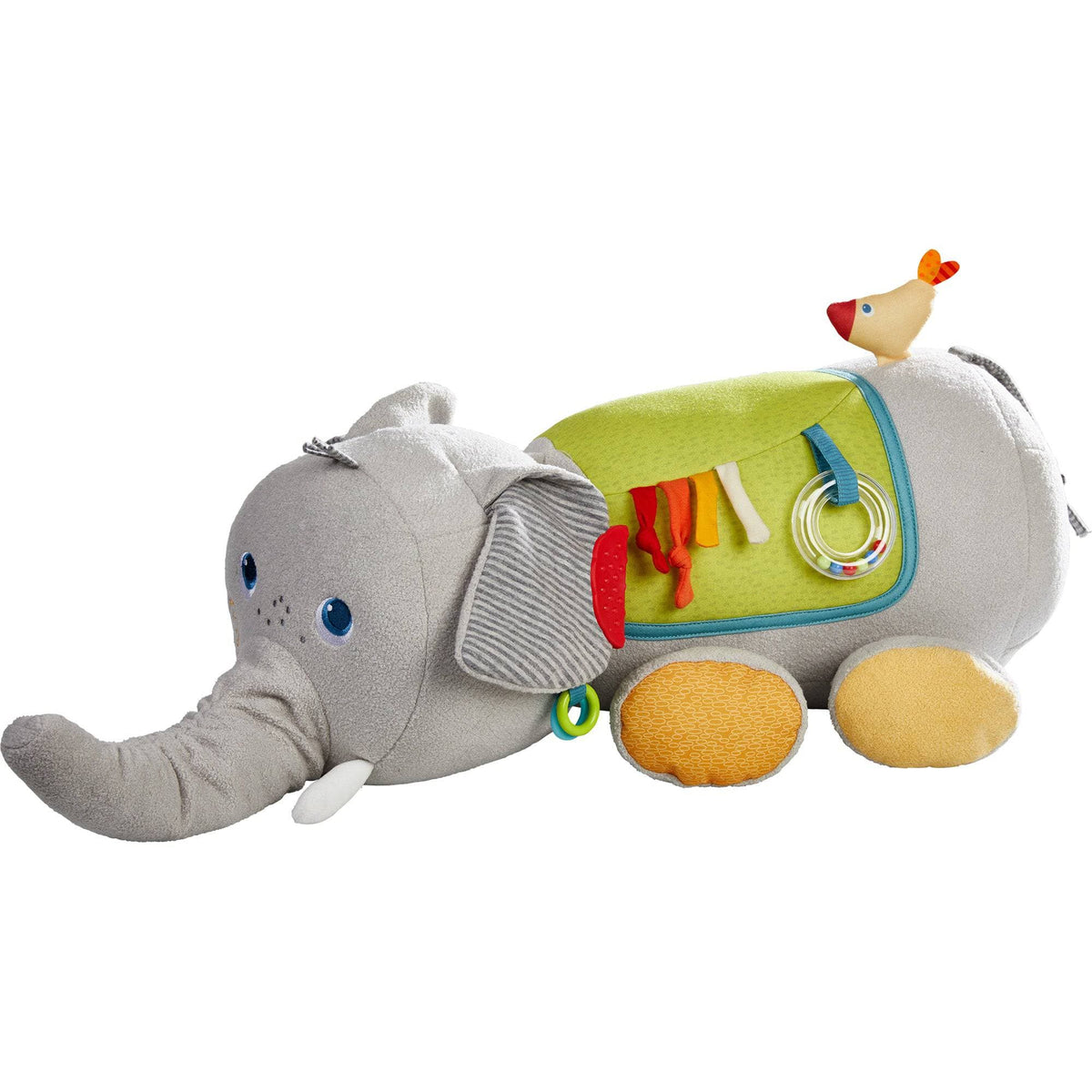 HABA's Baby Plush Elephant Sensory Pillow.