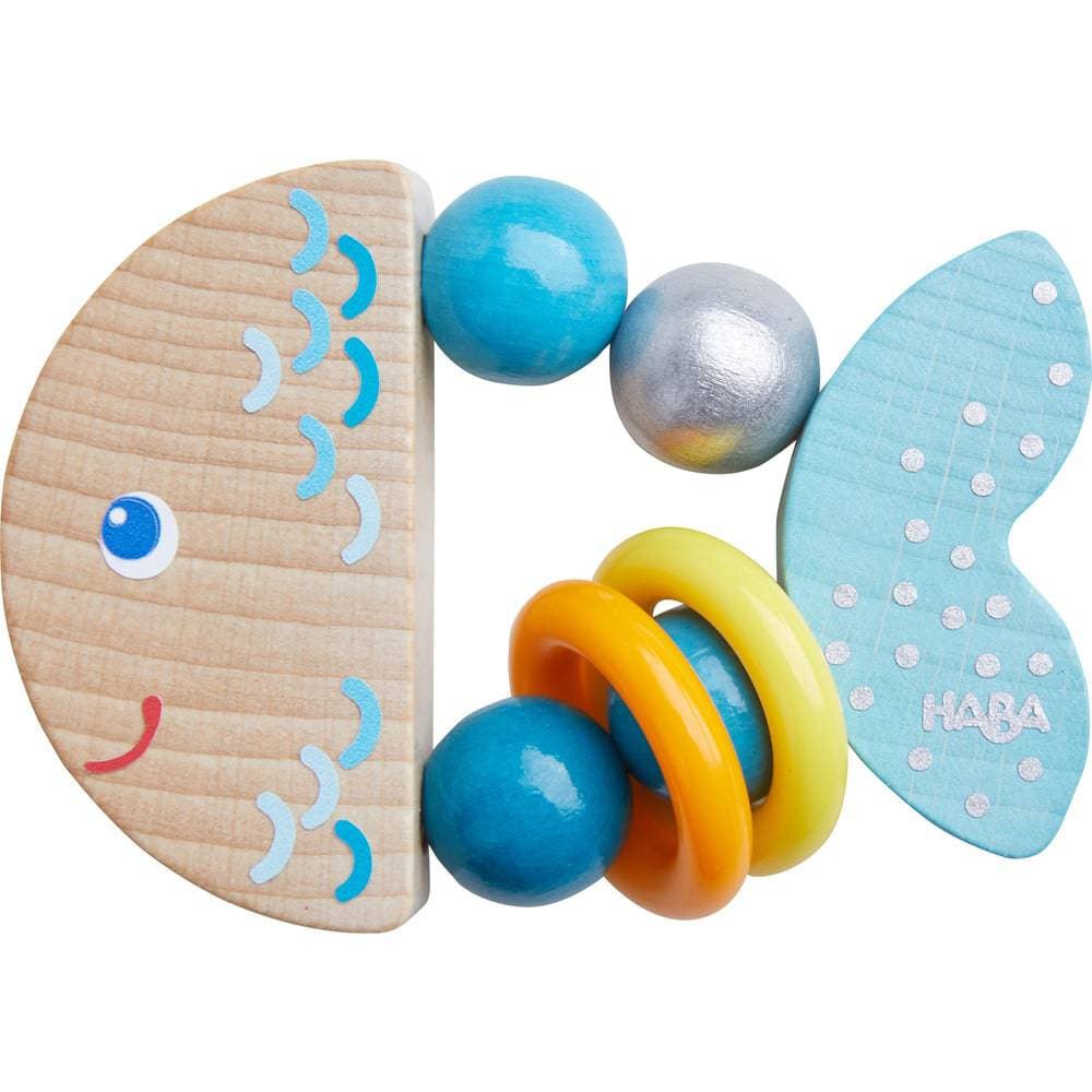 The Rattlefish Baby Wooden Rattle.