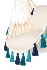 A close-up look at the tassels on the Hammock Chair Stand.