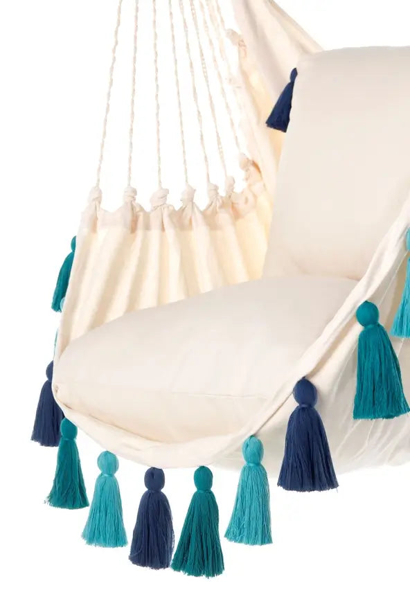 A close-up look at the tassels on the Hammock Chair Stand.