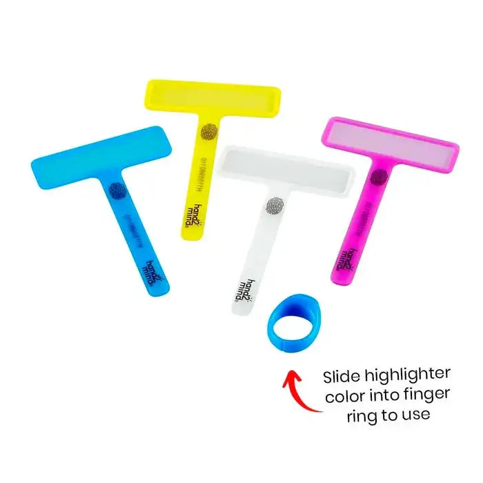 A look at the four colors of wand next to the blue ring.