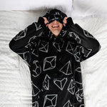 Someone lying in bed pulls the eye mask to the Dice Hideout Hoodie down over their eyes.