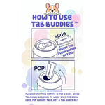 An infographic showing how to use Tab Buddies.