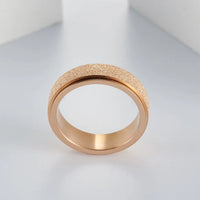 Rose Gold Chrome Spinner Fidget Ring.