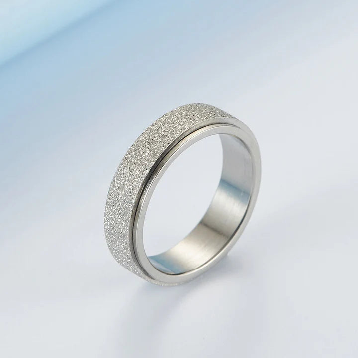 Silver Chrome Spinner Fidget Ring.