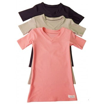 Kozie 4-Way Nylon Essential Classic Compression V-Neck T-Shirt