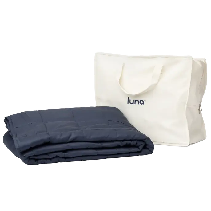 Indigo Luxe Bamboo Weighted Blanket.