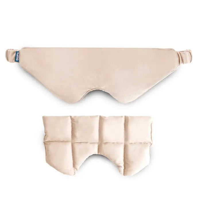 Ivory Hot/Cool Minky Fleece Weighted Eye Mask.