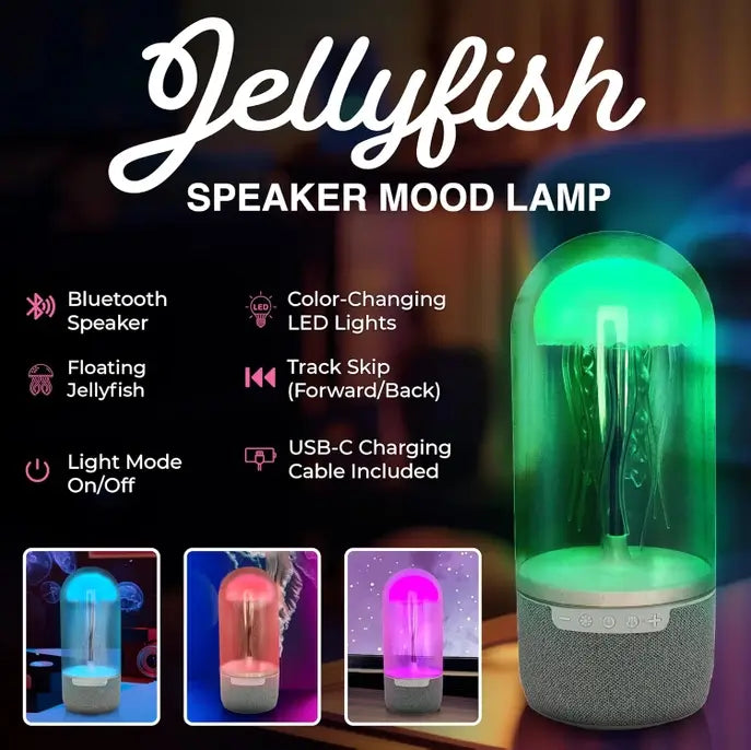 Jellyfish LED Mood Lamp Bluetooth Speaker.