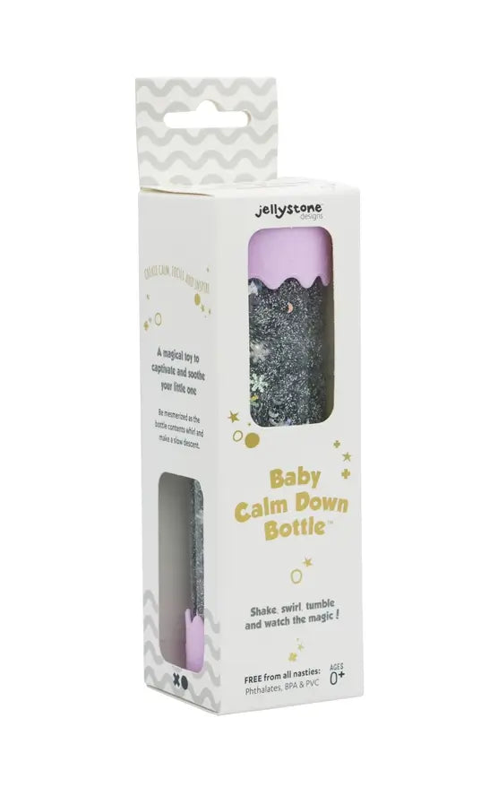 The product package for the Bubblegum Baby Calm Down Bottle.