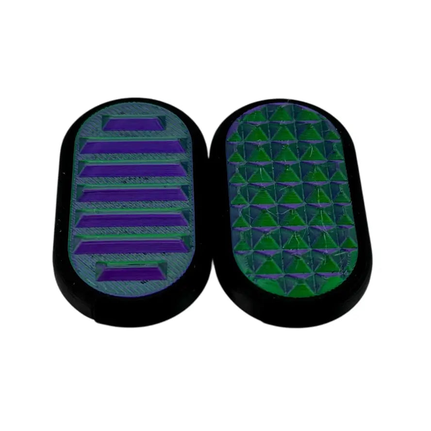 The Blue Green Dual Color Spiky Silent Fidget Slider.