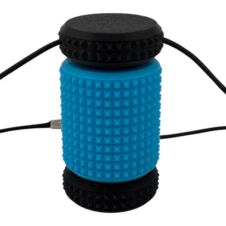 The blue Prismaroll Textured Sensory Keychain Fidget.