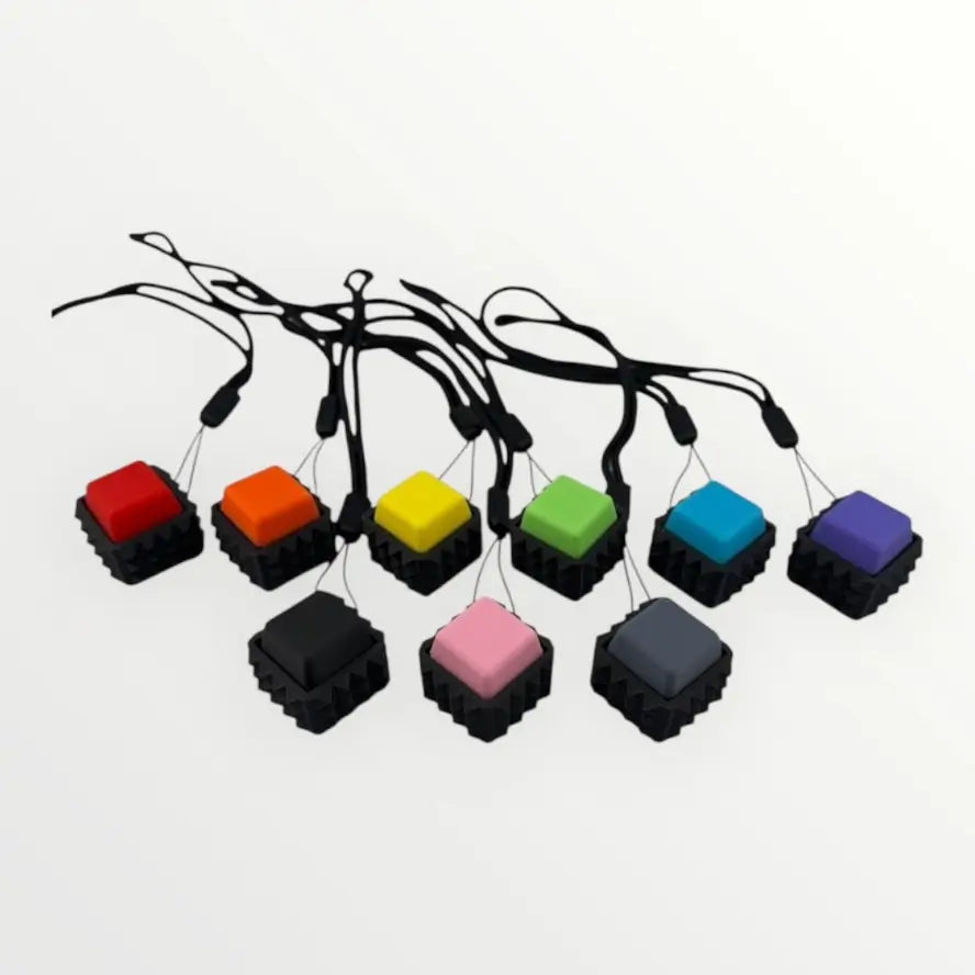 A rainbow assortment of Spiky Mechanical Keyboard Fidgets - Clicky.