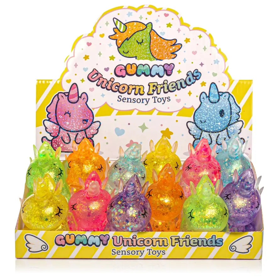 The display box for Gummy Unicorn Friends.