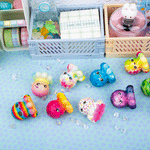 An animated GIF of the Octo-Squish Mini Squishies.