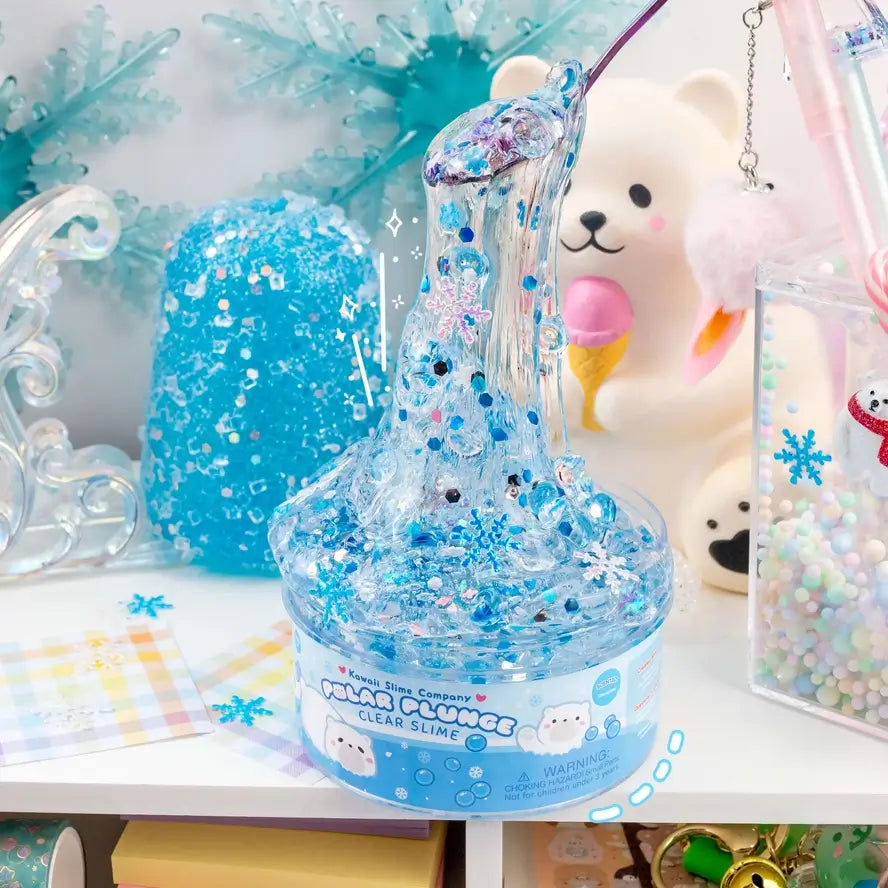 Polar Bear Plunge Clear Slime - Kawaii Slime Co.
