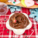An animated GIF of the squishy Reindeer moving in a circle and leaving a trail of chocolate chip poops.