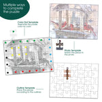 An infographic showing multiple ways to complete the puzzle.