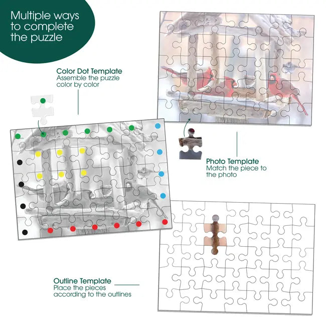 An infographic showing multiple ways to complete the puzzle.