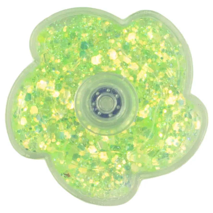 The green Glitter Fidget Spinner.