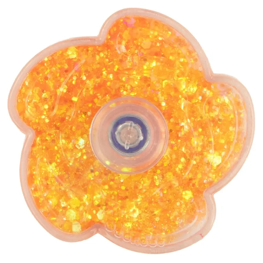 The orange Glitter Fidget Spinner.