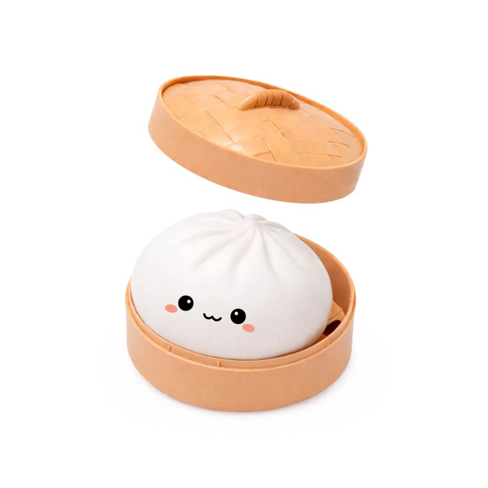 The white Mini Lucky Bao Mystery Squishy Dumpling.
