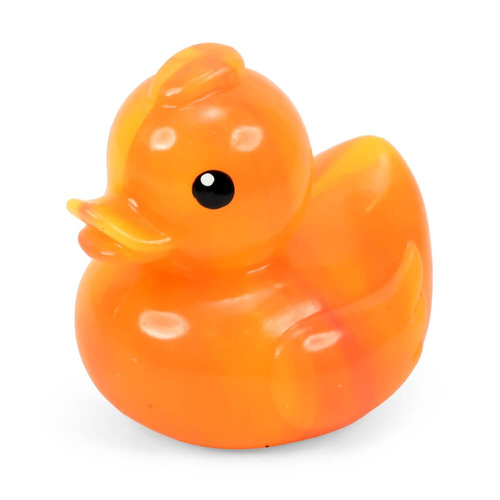 An orange Stretchy Glow Duck.
