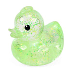 A green glitter Stretchy Glow Duck.