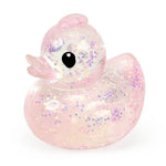 A pink glitter Stretchy Glow Duck.