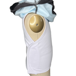 A sideways full look at the compression undershirt.