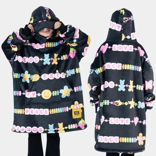 The front and backside of the Kids Friends Forever Hideout Hoodie.