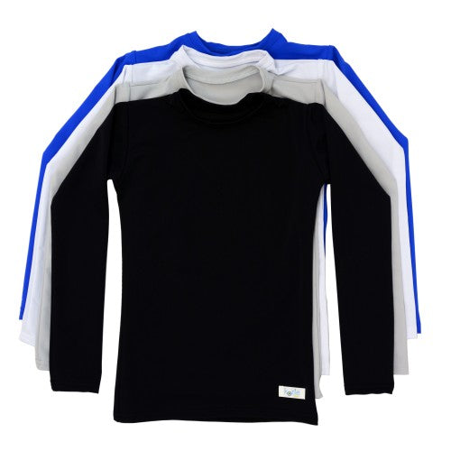 Kozie 4-Way Nylon Long Sleeve Plain and Simple Compression Top