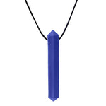 The Dark Blue variant of the Krypto-Bite Chewable Gem Necklace.