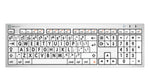 Large Print- Black on White - ALBA Slimline Keyboard - Mac.