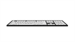 Large Print - Black on White NERO Slimline Keyboard - Windows.