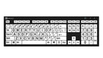 Large Print - Black on White NERO Slimline Keyboard - Windows.