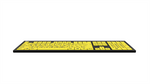 Large Print - Black on Yellow NERO Slimline Keyboard - Windows.