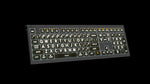 Large Print - White on Black - ASTRA2 Backlit Keyboard - Mac.