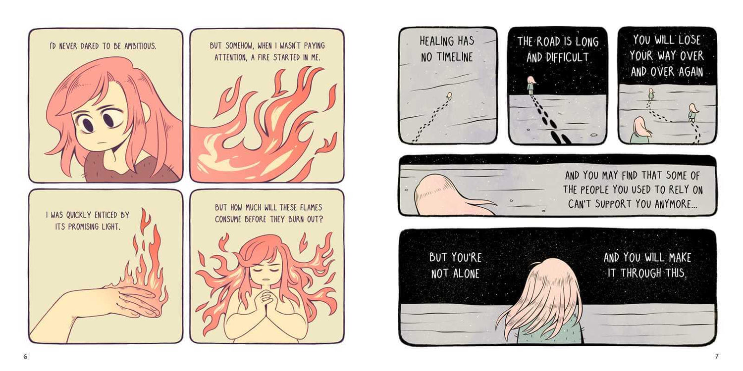 Two pages from the comic Lavender Clouds.