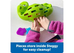 A child stores Steggy's scales inside of its abdomen.
