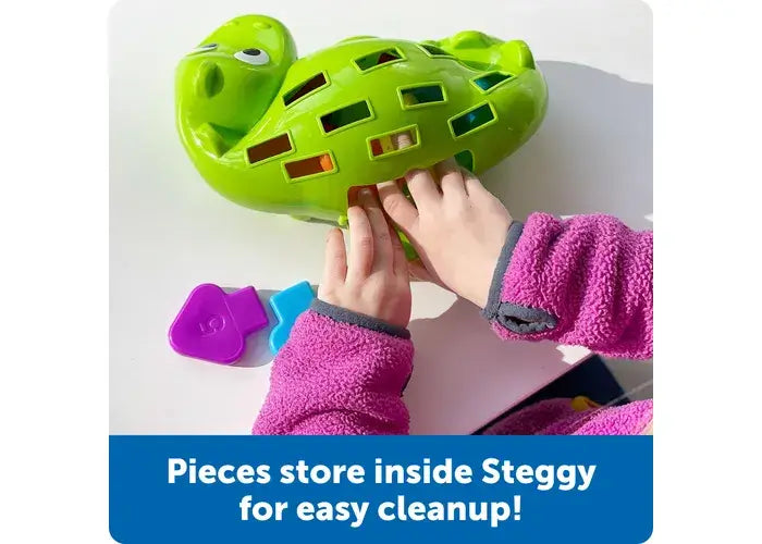 A child stores Steggy's scales inside of its abdomen.