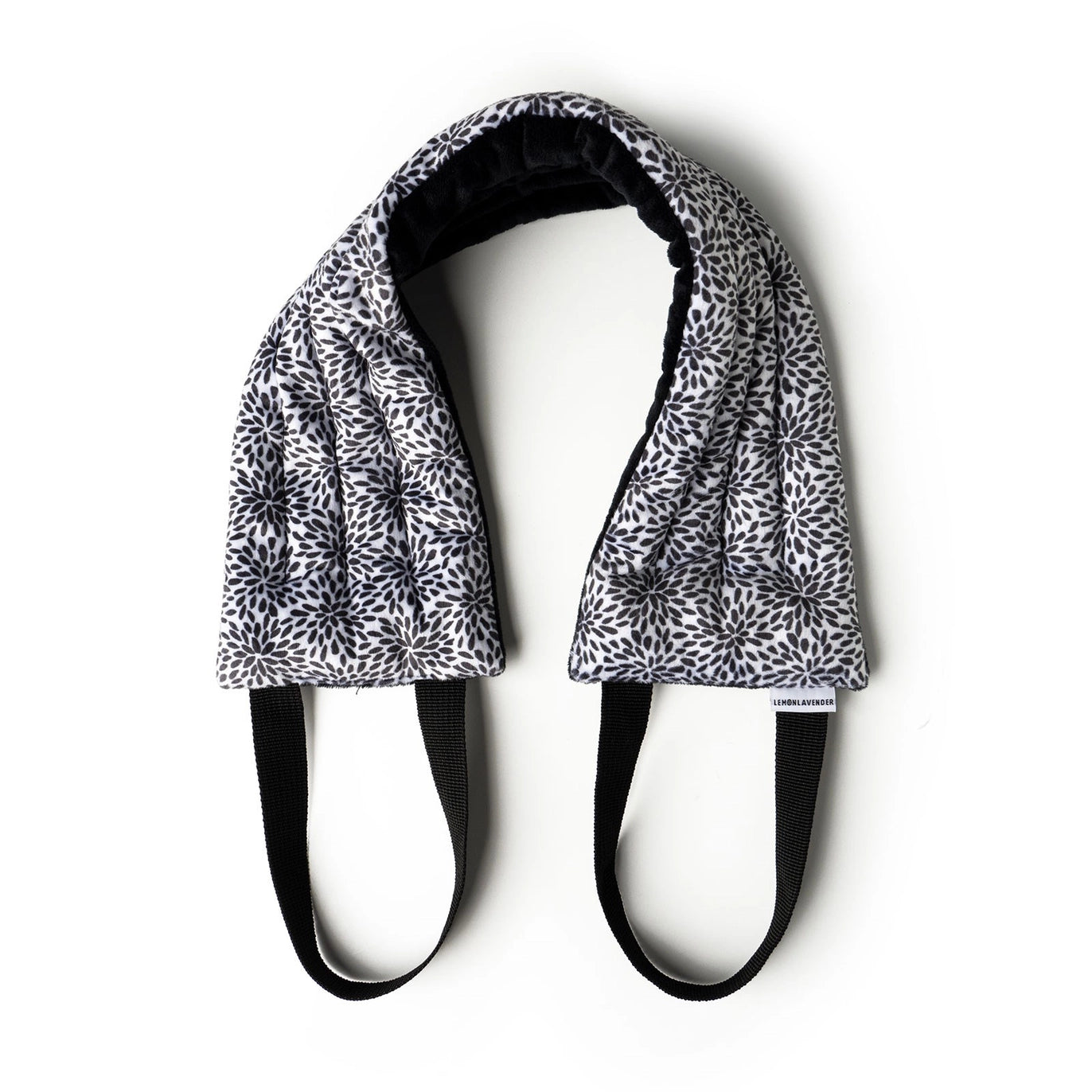 The Black and White Lemon Lavender Hot Stuff Heated Neck Wrap.