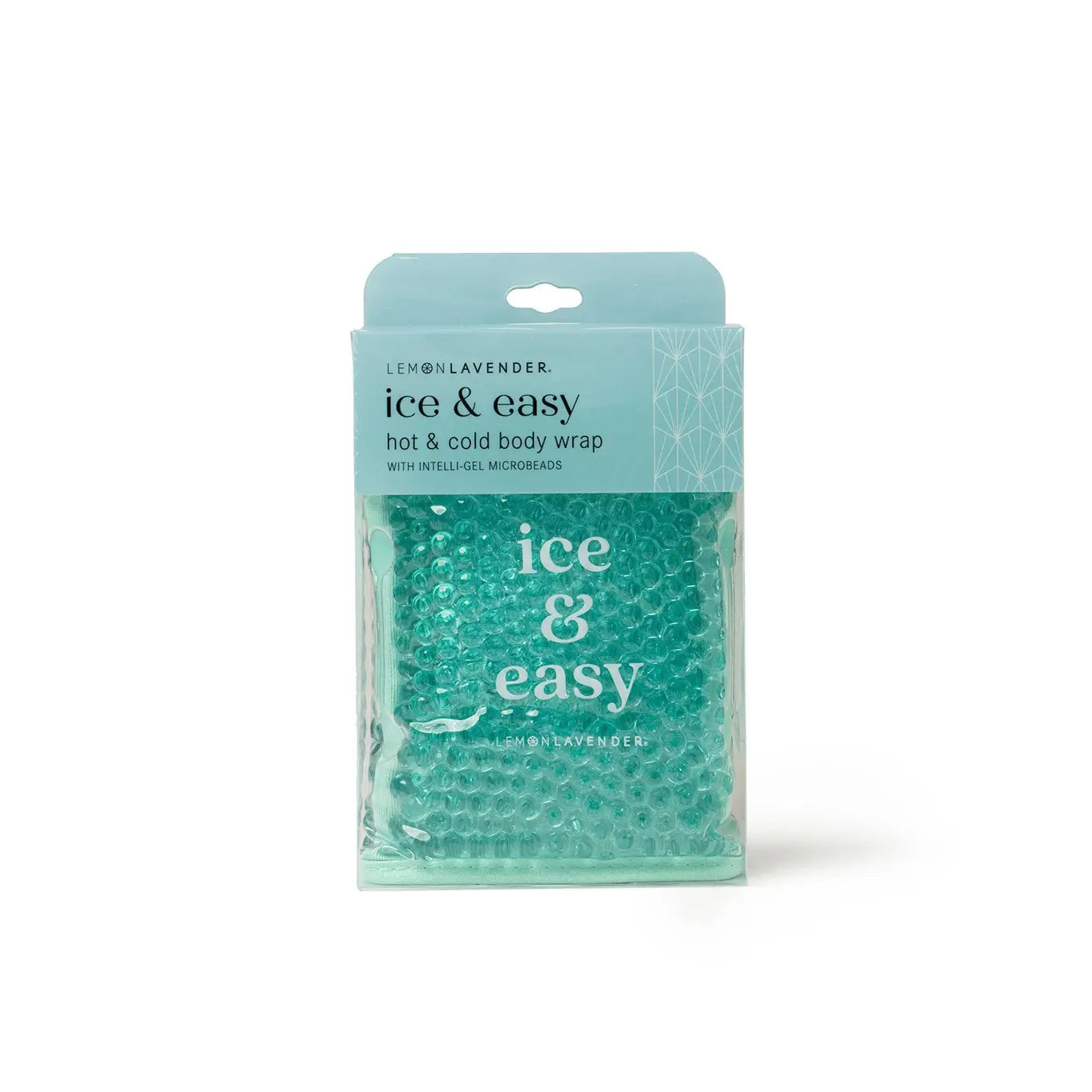 The display box for the teal Ice & Easy Hot & Cold Body Wrap.