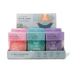 The display for Ice & Easy Hot & Cold Body Wraps.