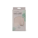 The mauve Out Cold Temp-Smart Migraine Cap in the product box.