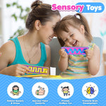 An adult holds the Squishy Sensory Toy next to a child, also holding a Squishy Sensory Toy.