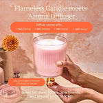 An infographic showing the benefits of the Flameless Candle Diffuser.