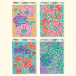 Four different designs in the Lifelines FlowArt Dot-by-Letter Botanicals Pad.