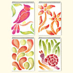 Several of the finished scenes from Lifelines FlowArt Pogo-Dot Nature.