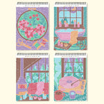 A look at four different complete scenes from the FlowArt Dot by Letter - Snowed In pad.